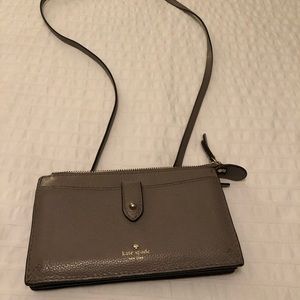 Kate Spade Mini Crossbody Grey EUC